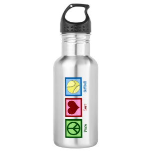 Bouteille D'eau Paix Amour Softball