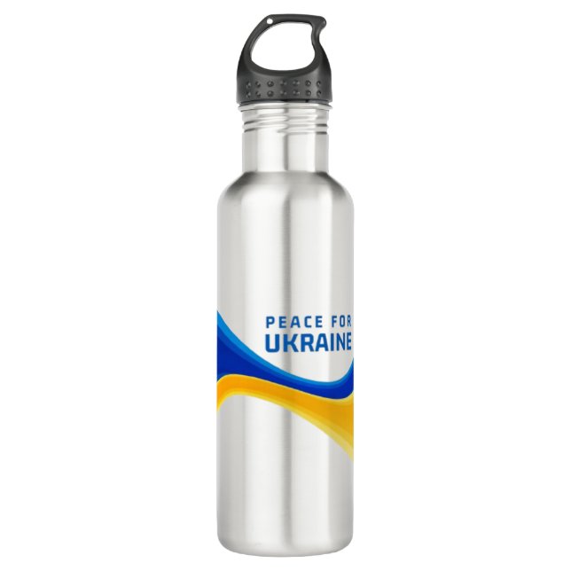 Bouteille D'eau Paix pour l'Ukraine (Devant)