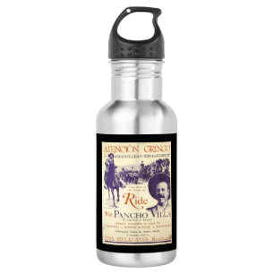 Bouteille D'eau Pancho Villa 🔥 Héros Général Mexicain