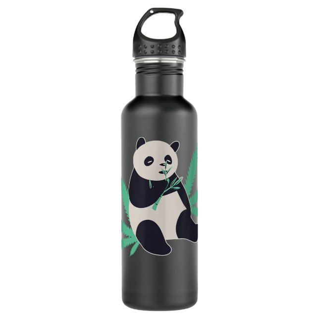 Bouteille D'eau Panda Fumer Weed amoureux des animaux cadeau (Devant)