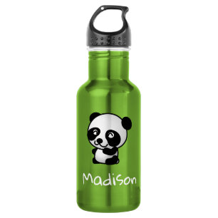 Bouteille D'eau Panda joyeux Nom des filles personnalisées