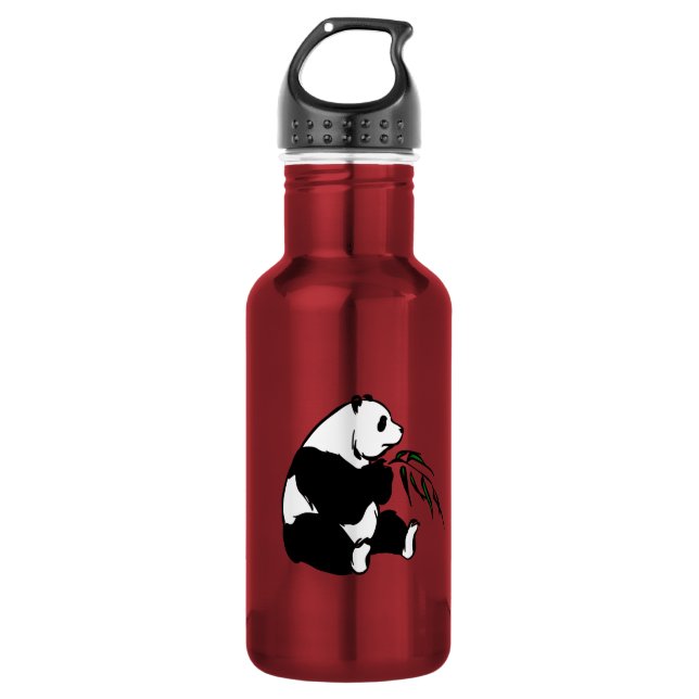 Bouteille D'eau Panda mangeant du bambou (Devant)