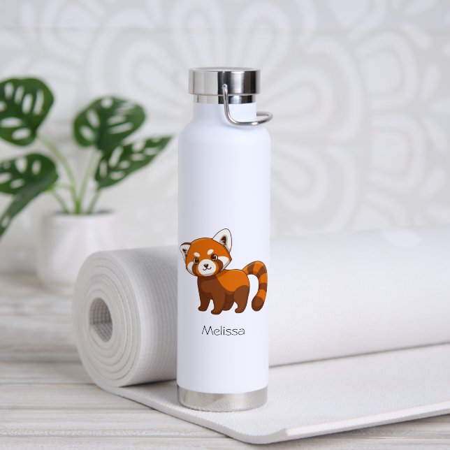 Bouteille D'eau Panda roux personnalisé Che (Yoga (pivoté))