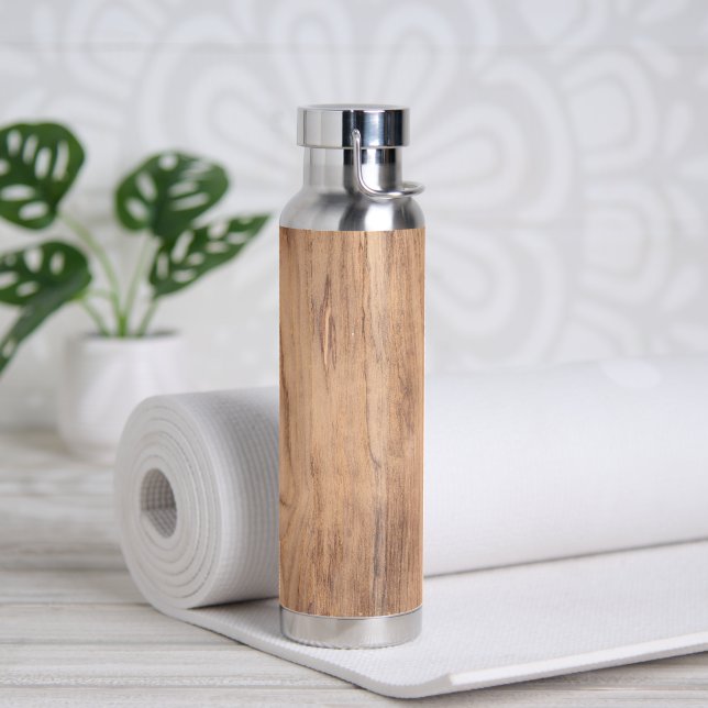 Bouteille D'eau Panneau en bois clair avec noeuds en bois lisse (Yoga)