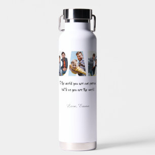 Bouteille D'eau papa à nous vous êtes le monde 3 Photo Collage