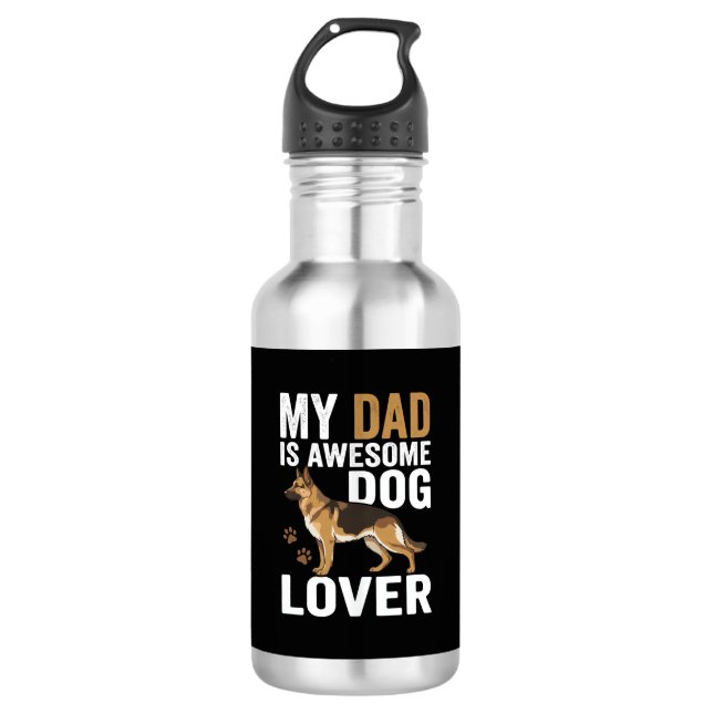Bouteille D'eau Papa amateur de chien est formidable (Devant)