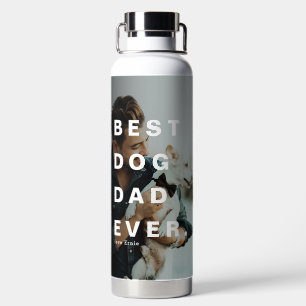 BOUTEILLE D'EAU PAPA CHIEN MODERNE LE MEILLEUR PÈRE DE CHIEN PERSO