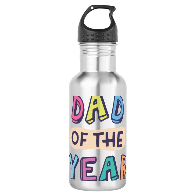 Bouteille D'eau Papa de l'année (Devant)