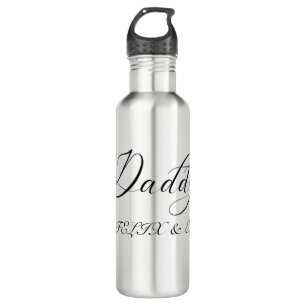 Bouteille D'eau Papa Kids Names Modern Father's Day
