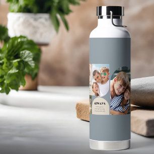 Bouteille D'eau Papa Nous Vous Aimons Toujours 6 Photo Collage 32o