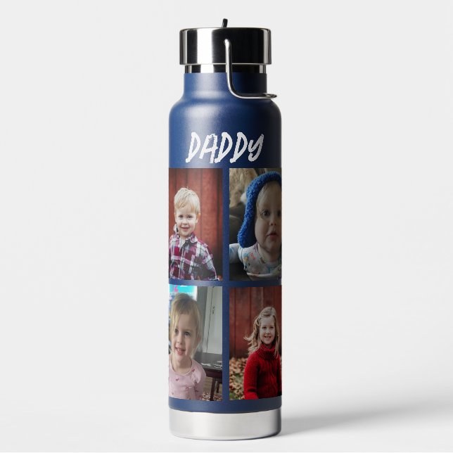 Bouteille D'eau Papa personnalisé | Photos pour enfants (Gym)