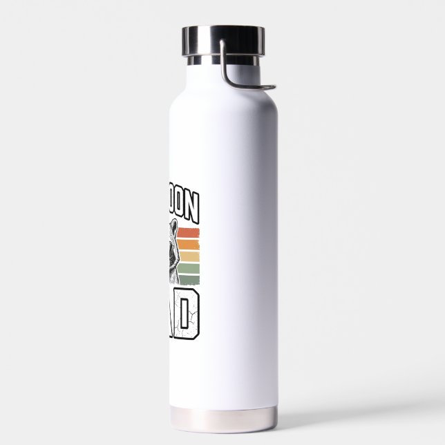 Bouteille D'eau Papa Raton Laveur Gravure Vintage Design Vectoriel (Gauche)