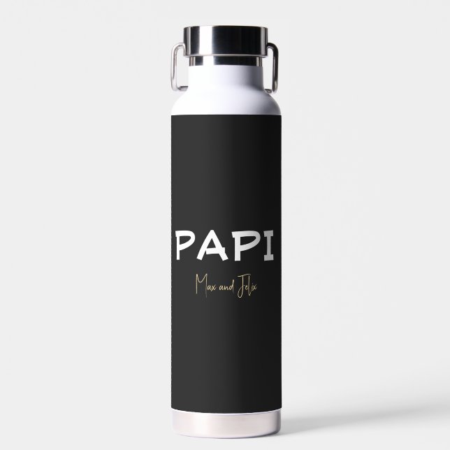 Bouteille D'eau PAPI, noms des enfants (Avant)