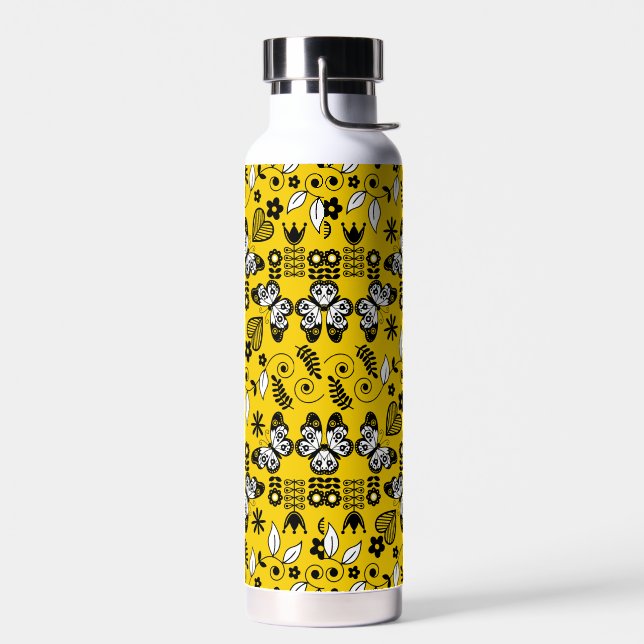 Bouteille D'eau Papillon art populaire scandinave (Gauche)