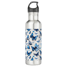 Papillons bleus vibreux