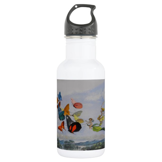 Bouteille D'eau Papillons et Reine Fée Papillons Fées (Devant)