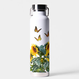 Bouteille D'eau Papillons et Tournesols