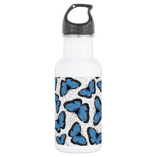 Bouteille D'eau Papillons morpho bleu