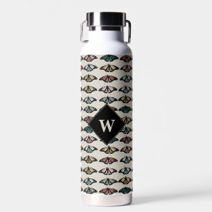Bouteille D'eau Papillons neutres modernes Monogramme Motif de jar