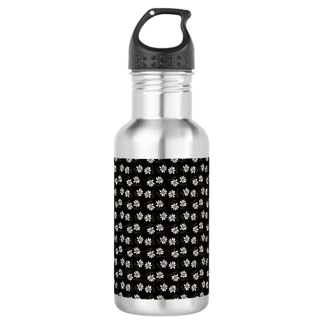 Bouteille D'eau pâquerette noire (Devant)