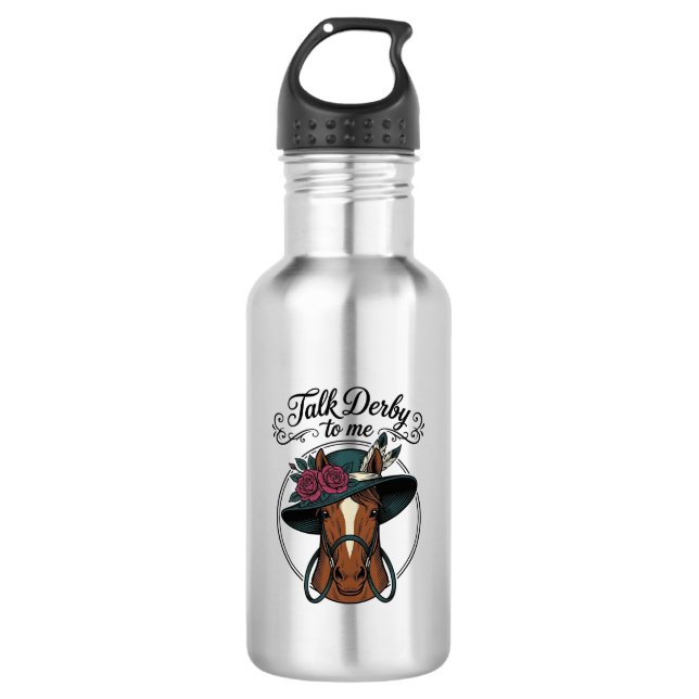 Bouteille D'eau Parle Derby à Moi Design de Chapeau de Cheval Vint (Devant)