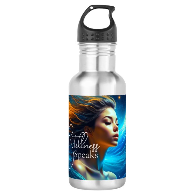 Bouteille D'eau Paroles de douceur | Méditation Art céleste (Devant)
