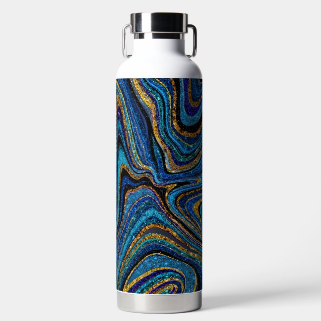 Bouteille D'eau Parties scintillant en verre étincelante marbre bl (Avant)