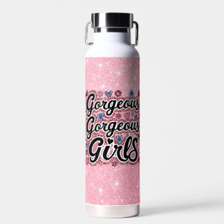 Bouteille D'eau Parties scintillant filles magnifiques doodle