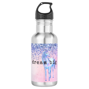 Bouteille D'eau Parties scintillant Ombre Unicorn violet bleu rose
