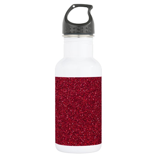 Bouteille D'eau Parties scintillantes rouges (Devant)