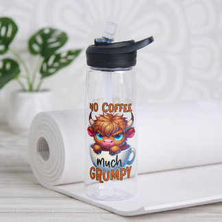 Bouteille D'eau Pas de café beaucoup grincheux