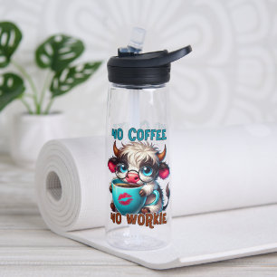 Bouteille D'eau Pas de café, pas de travail