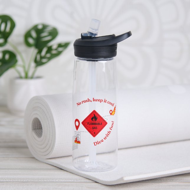 Bouteille D'eau Pas de précipitation, gardez la tête froide camion (Yoga (pivotée))