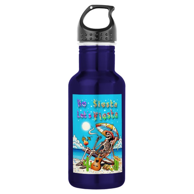 Bouteille D'eau Pas de sieste Fiesta (Devant)