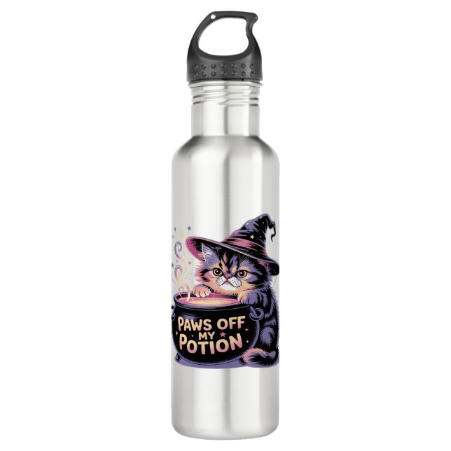 Bouteille D'eau Passe De Ma Potion, Kawaii Halloween Witch Cat Cla (Devant)
