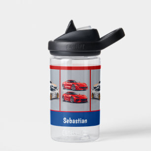 Bouteille D'eau Passionnés de voitures de sport blanches et rouges