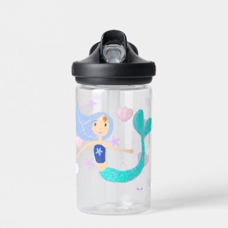 Bouteille D'eau Pastel Periwinkle Mermaid Seashells Pearls