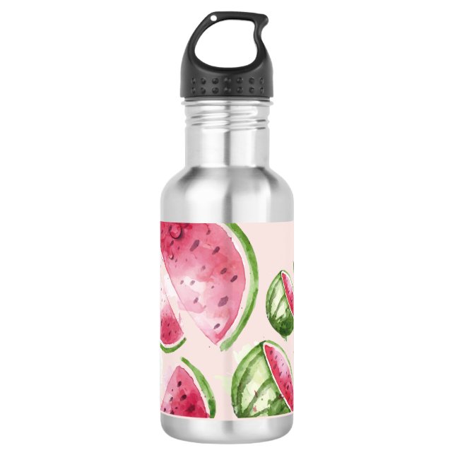 Bouteille D'eau Pastèque aquarelle adorable (Devant)