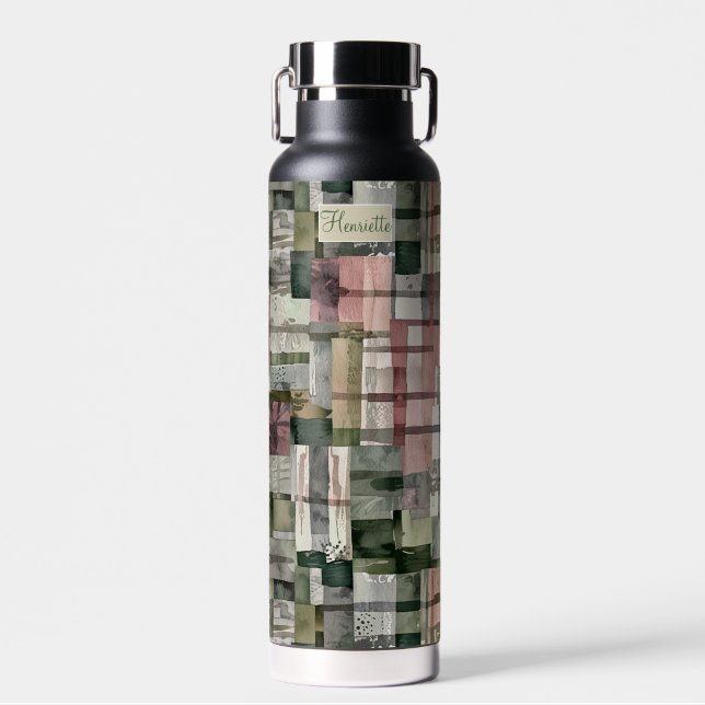 Bouteille D'eau Patchy Mauve, Taupe, Sage (Avant)