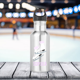 Bouteille D'eau Patins Figure Lilac Filles Personnalisées