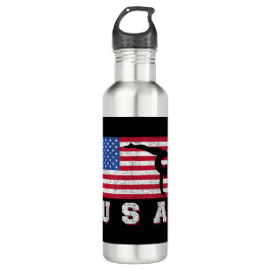 Bouteille D'eau Patriotic Sports Gift American USA Flag Girls Gymn