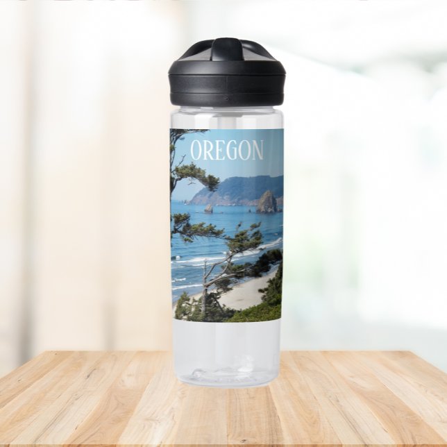 Bouteille D'eau Paysage Scénique de la Côte de l'Oregon (Créateur téléchargé)