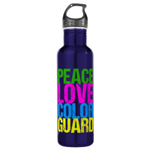 Bouteille D'eau Peace Love Color Guard Garde de couleurs mignonne 