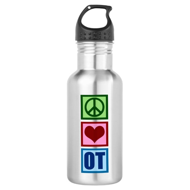 Bouteille D'eau Peace Love OT (Devant)