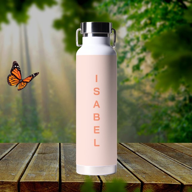 Bouteille D'eau Peach nom fille moderne simple (Créateur téléchargé)