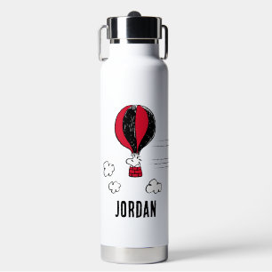 Bouteille D'eau PEANUTS Motif rouge et noir Ajouter Votre Nom