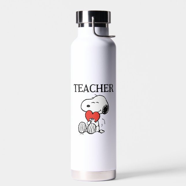 Bouteille D'eau Peanuts | Snoopy Heart Hug Teacher (Gauche)