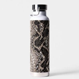 Bouteille D'eau Peau de serpent cristal argent Luxe