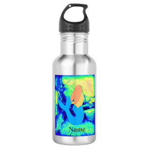 Bouteille D'eau peau design de sirène à queue bleue pour iPod touc