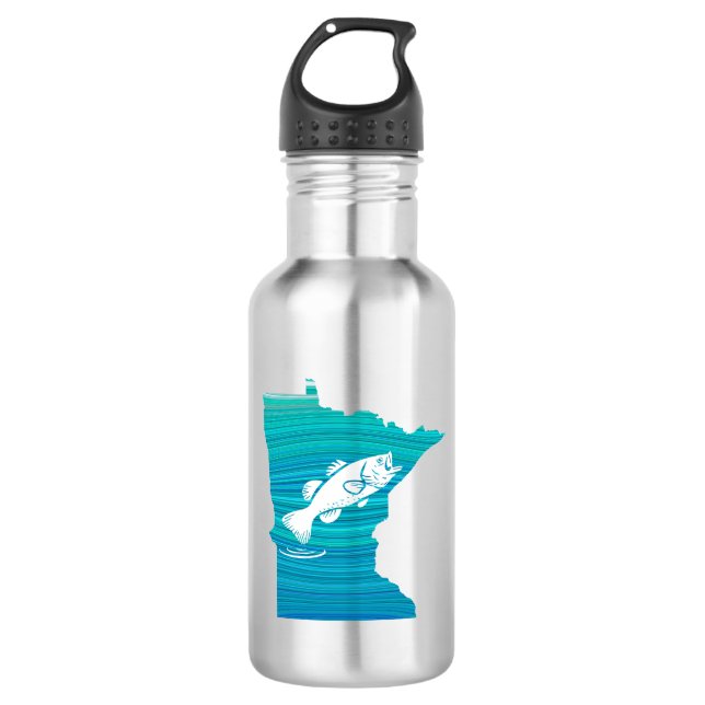Bouteille D'eau Pêche à la vague au Minnesota (Devant)